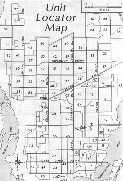 Cape coral unit map